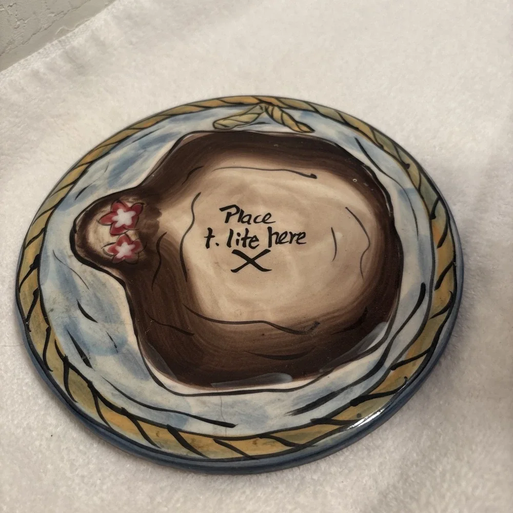 Blue Sky Clayworks Polly's Place Lighthouse Ceramic Tea light Heather Goldminc